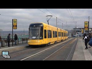 Die neue DVB Straßenbahn auf erster Testfahrt in Dresden
