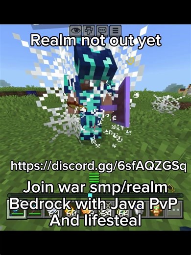 Minecraft realm lifesteal #shorts #lifesteal #smp #realm #fypシ #bedrock #minecraft #java #pvp #games