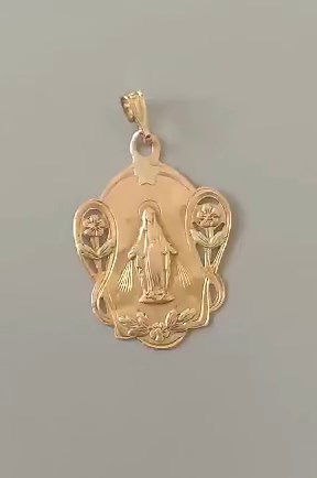 A Very Beautiful Collectible Virgin Mary Medal From 1900 in Gold – a Guaranteed Favorite! - Etsy