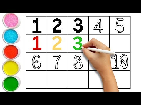 Write Numbers 1 to 20 with Spelling | Colorful Counting Practice for Kids