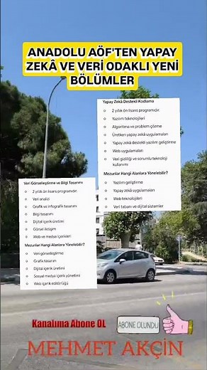 ANADOLU AÖF'TEN YAPAY ZEKÂ VE VERİ ODAKLI YENİ BÖLÜMLER #2026#anadoluaöf#üniversite