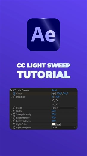 Enhance Your Animations with CC Light Sweep in After Effects