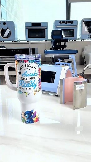 How to FULL WRAP a 40oz Sublimation Tumbler with a Tumbler Press #pydlife #sublimation #40oztumbler