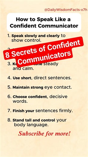 8 Secrets of Confident Communicators