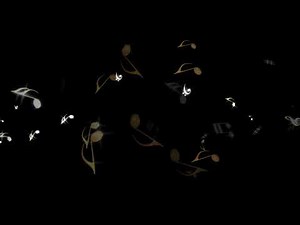 MUSIC NOTES BLACK SCREEN EFFECT