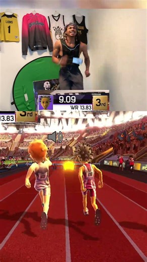 Kinect Sports + Weight Vest (Hurdles)🔥❗️ #kinect #kinectsports #trackandfield #track #athlete