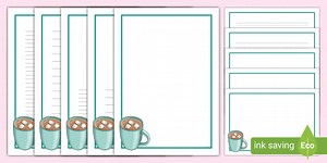 Simple Blank Hot Chocolate Page Border