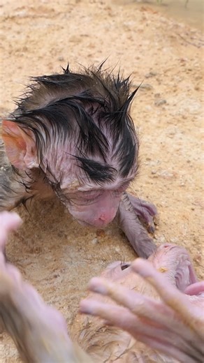 58K views · 1.5K reactions | The baby monkeys had a great time taking a natural bath. | Family BiBi | Facebook