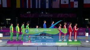 18K views · 637 reactions | 'We must call for change' Team USA fencer Race Imboden took a knee as a form of silent protest during the team foil medal ceremony 2019 Pan American Games. | CBC Olympics | CBC | Facebook