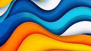 A vibrant blue and orange abstract background featuring playful lines, perfect for modern digital designs.