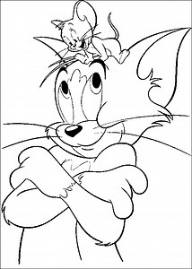 Tom and Jerry coloring page to download