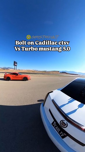 Bolt on @pearly.ctsv V.s Turbo mustang 5.0 🏁 Pov from @theghostmount 👻 . . #mustang #grudgeracing #s550only #s550 #40roll #atsv #ctsv #1320video #reels #1320 #carswithoutlimits #carsdaily | GhostMount Inc.