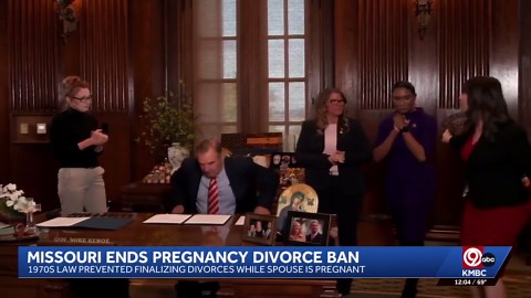 Missouri governor signs law ensuring pregnancy cannot prevent divorce