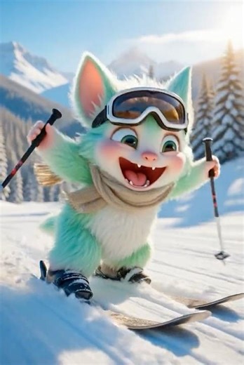 Mokilo’s Ski Trip: Expectation vs. Reality ❄️😂 #Mokilo#shorts