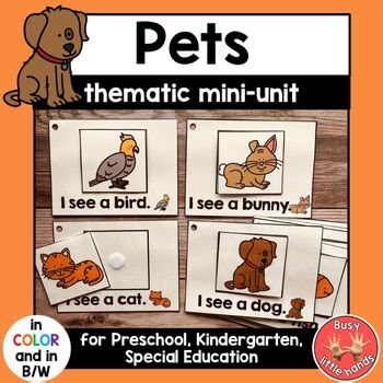 Pets thematic mini-unit - Preschool, Kindergarten, Special Education