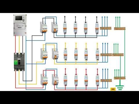 3 Phase Distribution Board Layout and Wiring Diagram