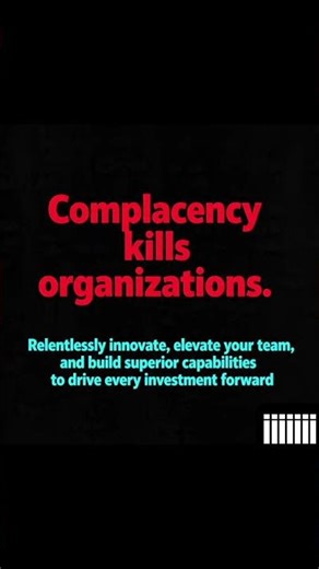 Complacency is the silent risk that erodes organizations from within. To secure lasting Success.