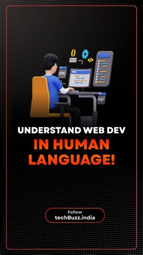 techBuzz.india on Instagram: "Web Dev Explained in Human Language! 🌐🧠 . . Ever wondered how a website actually works? Think of it like a human body. Each layer of the stack has a specific "biological" function: HTML (Structure): The Skeleton that holds everything together. CSS (Presentation): The Clothes & Style that make it look good. JavaScript (Behaviour): The Actions and movement. Node.js (Brain): The Logic and processing power. MySQL (Memory): The Database where info is stored. React (Per