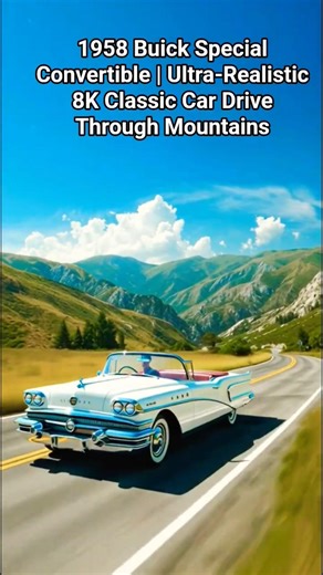 1958 Buick Special Convertible | Ultra-Realistic 8K Classic Car Drive Through Mountains