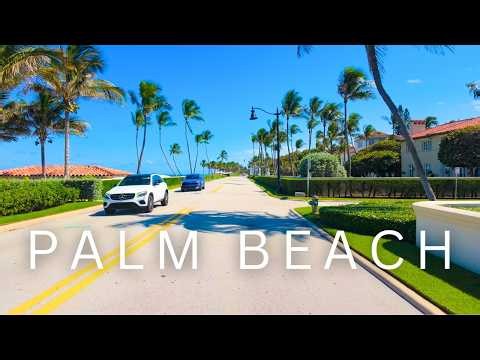 Driving Through Palm Beach, Florida 🇺🇸 | Luxury Mansions, Worth Avenue & Ocean Views (4K)