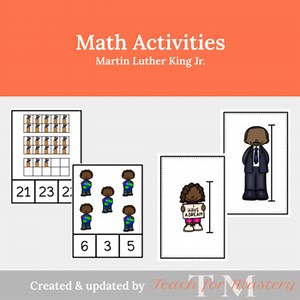Kindergarten Math Sheets: Martin Luther King Jr.