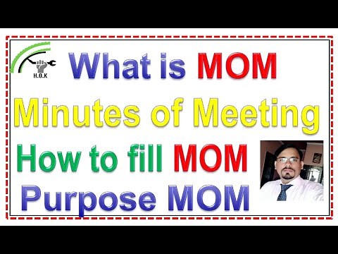 MOM (Minutes of Meeting), how to fill MOM format