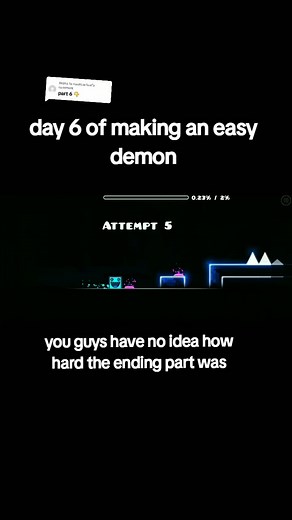 Hard Ending Part of Easy Demon Geometry Dash Level