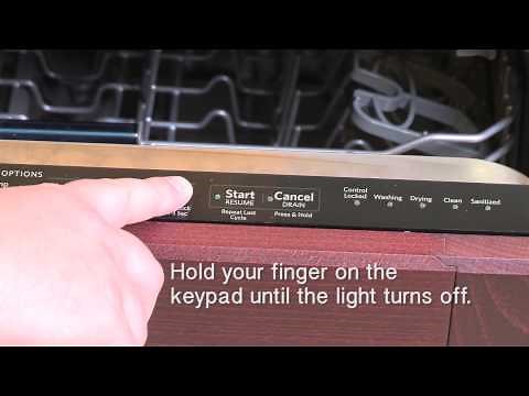 KitchenAid Control Lock function on your dishwasher