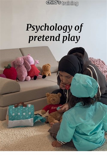 The psychology and importance of pretend play. Anyone with any pretend playset recommendations? We are loving the vet set, her kitchen, and her dolly and pram at the moment 😊 @Jellycat are once again at the mercy of my toddler. #pretendplay #toddlerplay #childpsychology