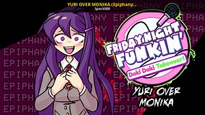 YURI OVER MONIKA (Epiphany Reskin) Mod for Friday Night Funkin' | FNF Mods