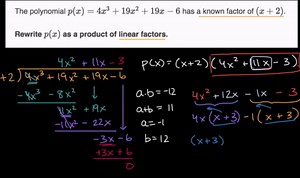 Factoring using polynomial division