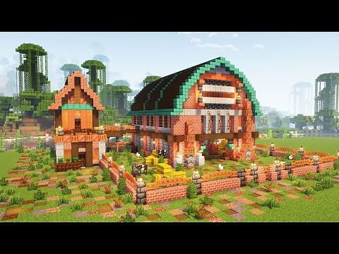 How to build Steampunk Animal Barn - Minecraft tutorial