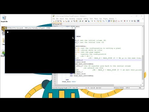 [MASM] 8086 Assembly - Pong - 06 Drawing The Ball