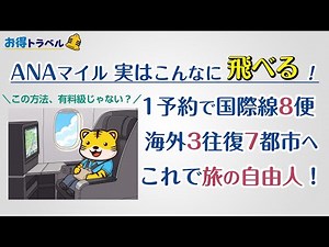 【ANAマイル】1予約で国際線に8便乗る方法 これ見てスッキリ理解しよう！