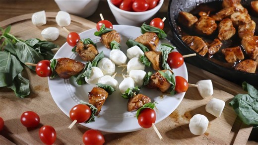 Margherita chicken skewers recipe