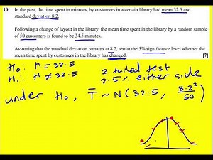 AL OCR Sample paper 2 pure/stats q10 (Maths A Level)