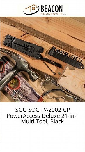 SOG SOG-PA2002-CP PowerAccess DeluXe 21-in-1 Multi-Tool Black