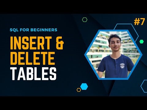 INSERT & DELETE table in PostgreSQL database | SQL For Beginners | Lec 7 - Week 2