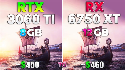 RTX 3060 Ti vs RX 6750 XT - Test in 8 games
