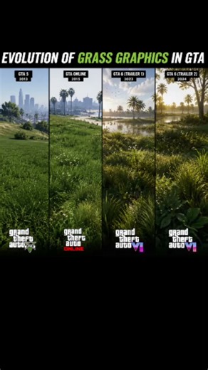 🌿 GTA Grass Graphics Evolution 🤯 | GTA 4 ➜ GTA 6 Ultra Realistic! #shorts