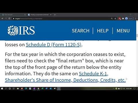 IRS News - Closing a corporation