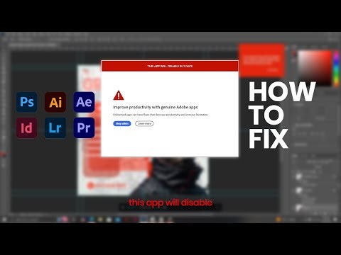 In 30sec how to fix "THIS APP WILL DISABLE" error in adobe software