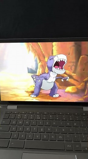 the land before time chomper didnt know that sharptooth live in the cave