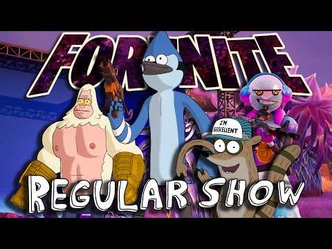 Regular Show Characters Play Fortnite! | Mordecai, Rigby, Skips, & Benson