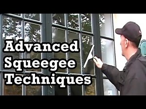 Several advanced window squeegee techniques