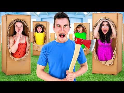 Hide and Seek EXTREME CARDBOARD with The Ventura Family