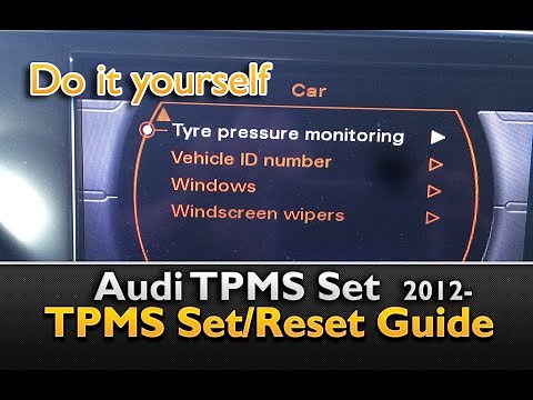 Audi TPMS How to reset the Tire pressure