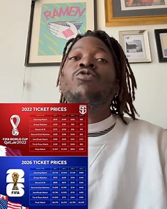 84K views · 3.2K reactions | Le prix des places pour la coupe du monde 2026 aux États Unis Canada et Mexique presque 10 fois plus cher que la coupe du monde 2022 aux États Unis Qatar #vnr | Fodjé Sissoko | Facebook