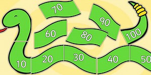 Counting By 10s Editable Number Snake