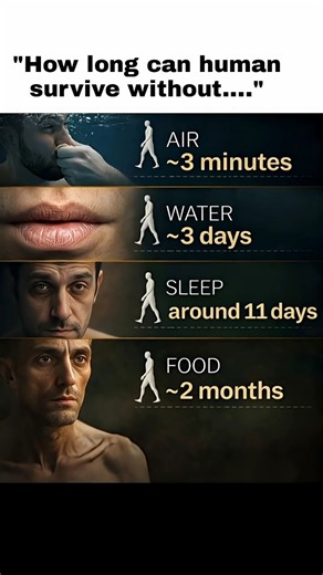 How Long Can Humans Survive Without Air, Water, Sleep, and Food?